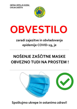 Nošenje mask na prostem